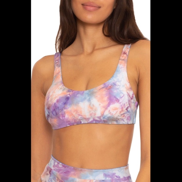 NWT Soluna‎ [ Medium ] Pacific Reversible Scoop Neck Bikini Top Purple - Picture 10 of 12